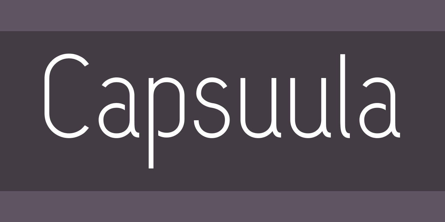 Beispiel einer Capsuula-Schriftart